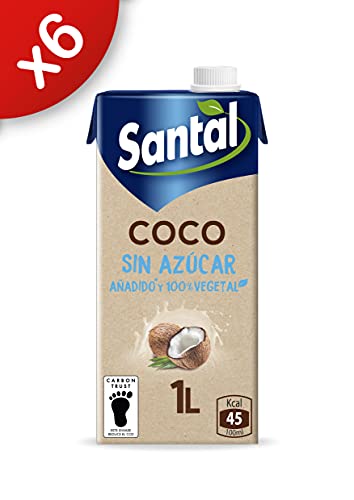 Santal Bebida Vegetal Coco, Sin Azúcar Añadido, 6 x 1L