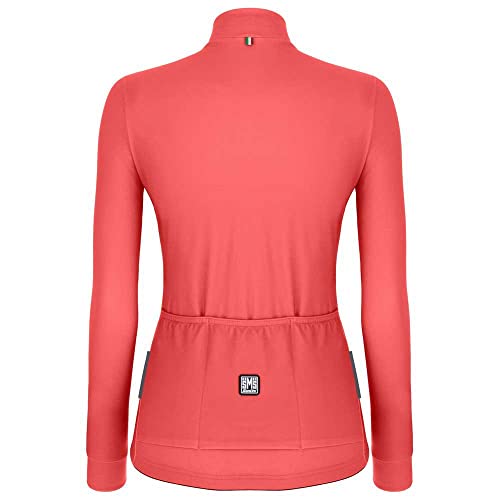 Santini Color LS Jersey Mujeres granadina/coral fluo 2020 Bike Jersey manga larga, Mujer, coral, L