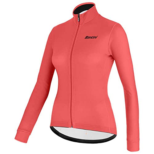 Santini Color LS Jersey Mujeres granadina/coral fluo 2020 Bike Jersey manga larga, Mujer, coral, L