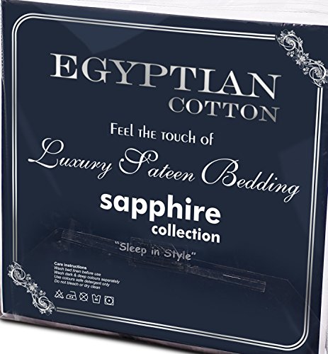 Sapphire Collection 100% rayas TC400 algodón egipcio edredón fundas de almohada de todos los tamaños, ciruela, matrimonio grande