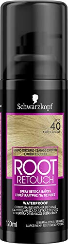 Schwarzkopf Root Retoucher - Spray retoca raíces - Coloración del Cabello Rubio Claro – Hasta 40 aplicaciones – Disimula el efecto raíz