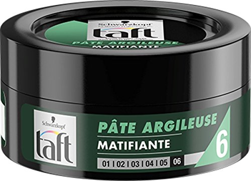 Schwarzkopf Taft - Pasta arcilosa para cabello matificante, 75 ml, 3 unidades