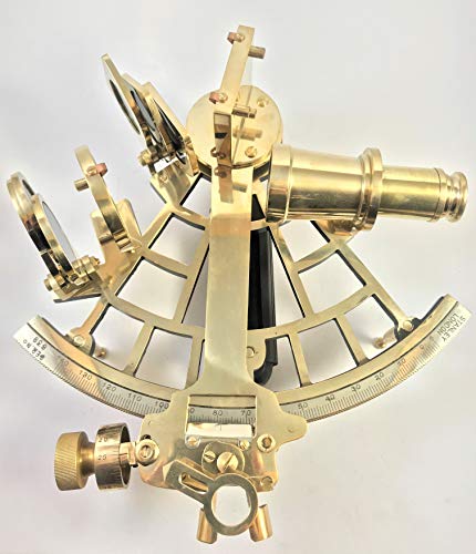 Sextant Instrument by PEERLESS Sextant Navigation| Sextant Real| Sextant Working| Sextant Astrolabe Vintage Funcional Original Bronce Bronce Regalo Senderismo Náutico Metal Decor Astra