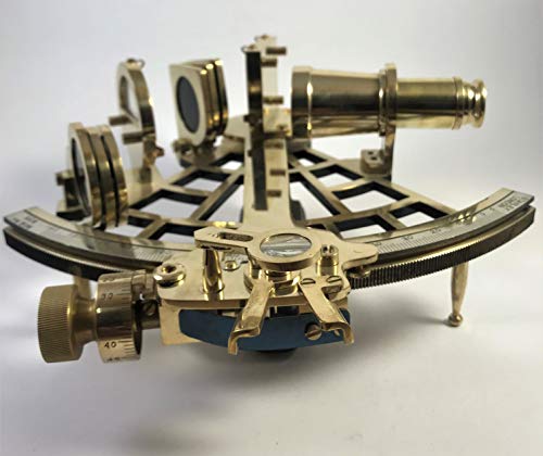 Sextant Instrument by PEERLESS Sextant Navigation| Sextant Real| Sextant Working| Sextant Astrolabe Vintage Funcional Original Bronce Bronce Regalo Senderismo Náutico Metal Decor Astra