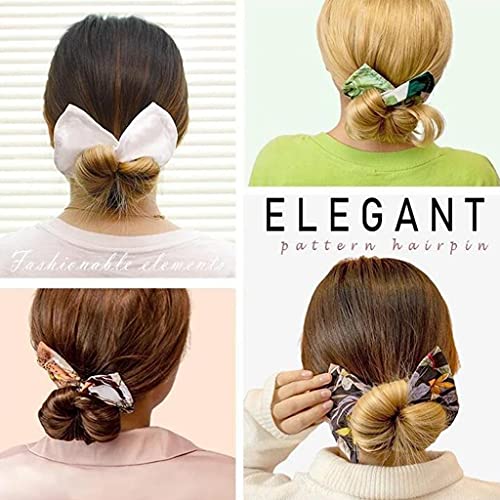 Sharplace Hermosa Bollo para El Cabello, Moda Bandas para El Cabello Mujeres Verano Alambre de Nudo Diadema Impresión Horquilla, Clip Multicolor Clase Clip Fren - a