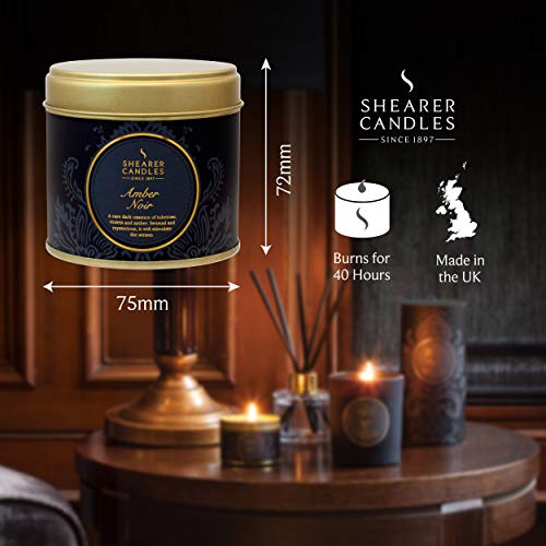 Shearer Candles SC0691 - Vela perfumada en Lata (Aroma de Invierno), Color Negro