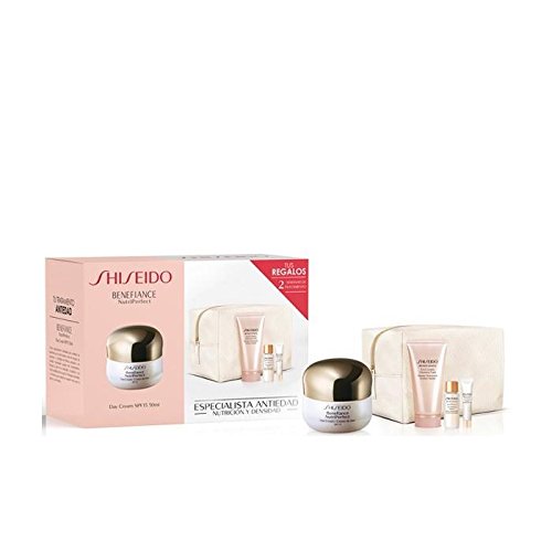 Shiseido Benefiance Nutri-Perfect Set de Crema de Día, Desmaquillante, Crema Fortificante, Serum de Ojos y Neceser - 109 ml