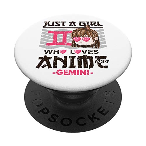 Signo del zodiaco Chica divertida a la que le encanta ser un gráfico de Géminis PopSockets PopGrip Intercambiable