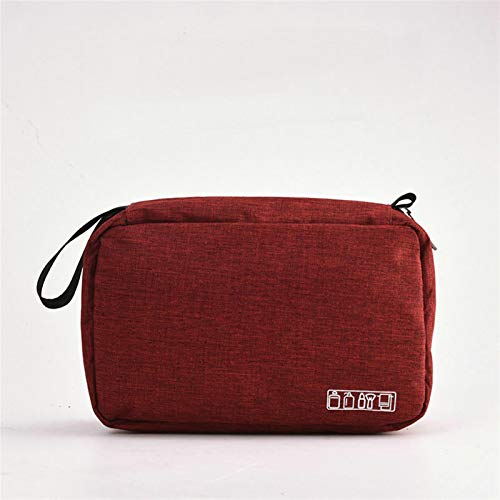 SJKSM Bolso de Maquillaje Bolsas de Aseo Viajes Hombres Mujeres Colgando Bolsa Cosmética Baño Organizador de Ducha Impermeable (Color : Burgundy)