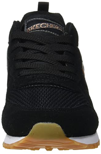 Skechers Originals OG 85 Goldn Gurl, Zapatillas Mujer, Negro (Black Suede/Nylon/Mesh/Rose Gold Trim), 36 EU