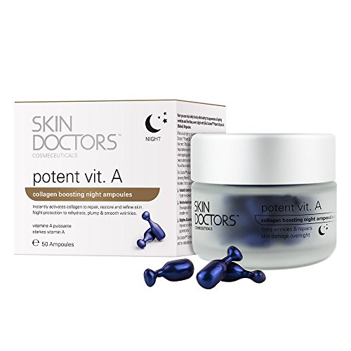 Skin Doctors Potent Vitamin A | Retinol | Crema antiarrugas | Repara, restaura y unifica el tono de la piel | Estimula la producción de colágeno | 50 ampollas