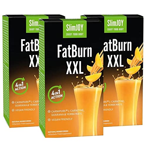 SlimJoy FatBurn XXL - con L-Carnitina y Guaraná - El nuevo quemagrasas 4 en 1 de Sensilab