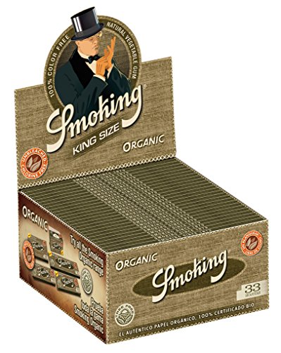 Smoking - Papel para tabaco de liar, largo, orgánico, de cáñamo natural, biológico