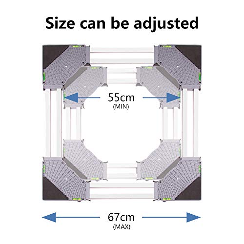 SMONTER Soporte para lavadora con pedestal deslizante y marco para frigorífico, multifuncional y ajustable, para secadora o congelador, 4 ruedas, color gris