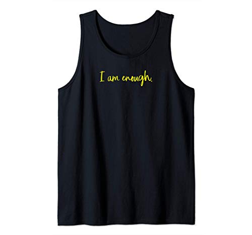 Soy Suficiente Inspirador Inglés I Am Enough Camiseta sin Mangas