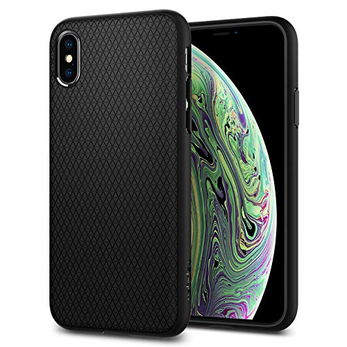 Spigen Funda Liquid Air Compatible con iPhone XS y Compatible con iPhone X - Negro