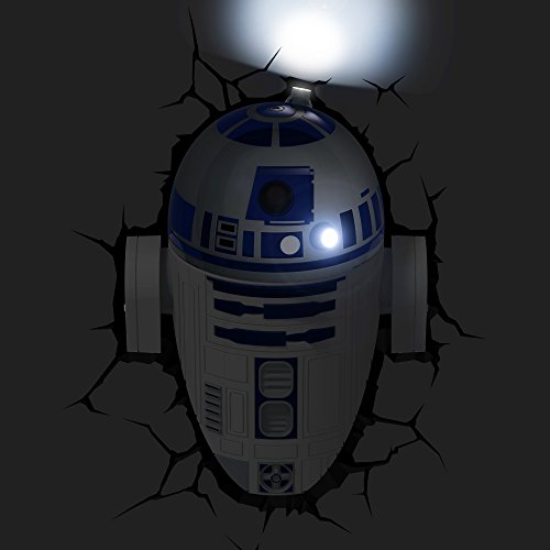 Star Wars FX14233 Lampara 3D de Pared R2 D2, Multicolor, único