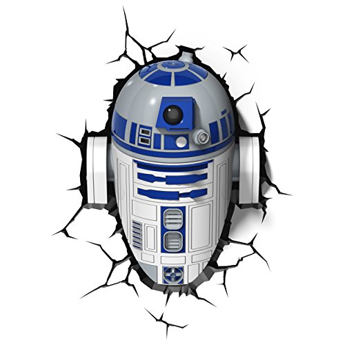 Star Wars FX14233 Lampara 3D de Pared R2 D2, Multicolor, único