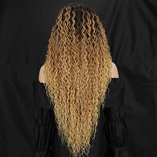 Style Icon Lace Front Wigs Pelucas delanteras del cordón Peluca delantera del cordón Pelucas sintéticas rizadas de para las mujeres Fibra resistente al calor 28 ”/ 71cm