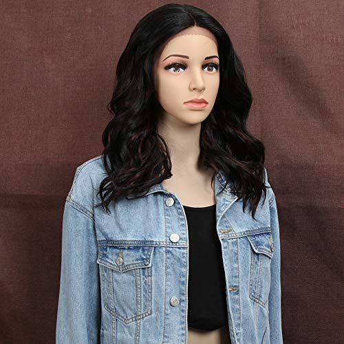 Style Icon Lace Front Wigs Pelucas Sueltas Del Cordón Rizado Del Frente Del Cordón Pelucas Sintéticas Del Reemplazo Del Pelo Para Las Mujeres Fibra Resistente Al Calor 17”/43cm