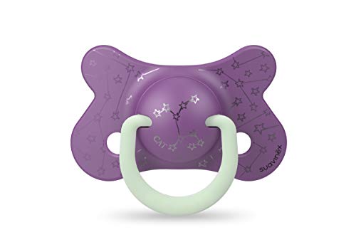 SUAVINEX Chupetes Reversible Night&Day Chat, Violeta, 4-18 meses, 2 unidades (306883)