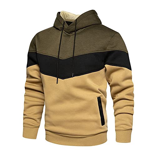 Sudadera Capucha Hombres Manga Larga Suelta Empalme Color Contraste Sudadera Hombres Tendencia Moda Estilo Neutral Traje De Pareja Hombres Mujeres Casual Sport Pullover Hombre