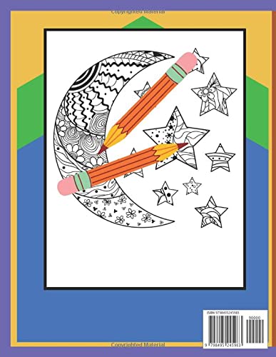 Sun Moon & Star Adults Coloring Book For: An Adult Coloring Book With Beautiful Sun, Moon ,Star And Planets Design For Relaxation, Stress Relief.