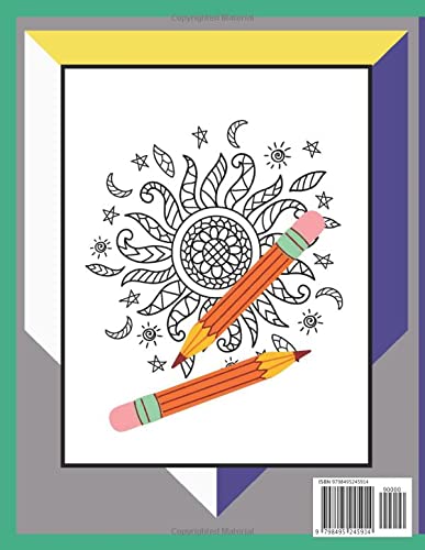 Sun Moon & Star Adults Coloring Book For: An Adult Coloring Book With Beautiful Sun, Moon ,Star And Planets Design For Relaxation, Stress Relief.