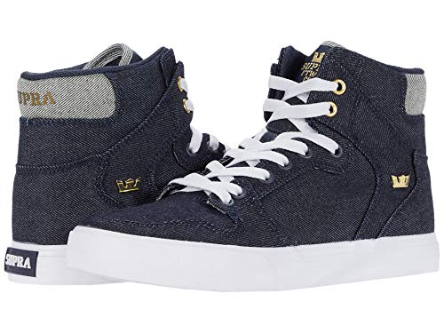 Supra Vaider, Zapatillas Altas Hombre, Azul Denim White 472, 37.5 EU