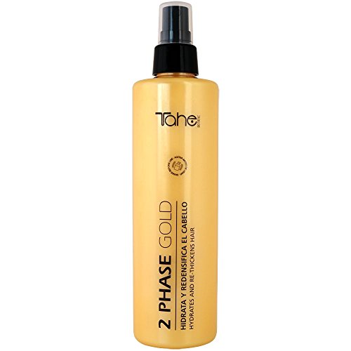 Tahe Gold Concentrado de Vitamina E Bio Fluid 2-Phase Gold Hidratante y Redensificador de Cabello, 300 ml