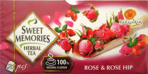 Té de hierbas búlgaras pétalos de rosa y rosa mosqueta, 100% natural