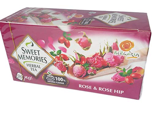 Té de hierbas búlgaras pétalos de rosa y rosa mosqueta, 100% natural