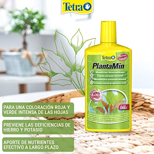 Tetra PlantaMin 500 ml - Fertilizante rico en hierro para unas plantas exuberantes y de un verde intenso