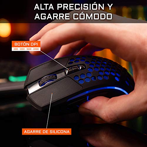 THE G-LAB Combo Tungsten – Pack de Teclado y Ratón Gaming Inalámbrico Retroiluminado - Teclado Gaming Inalámbrico Layout Español + Ratón Gaming Inalámbrico 2400 dpi – PC/PS4/PS5/Xbox One - Nuevo 2021