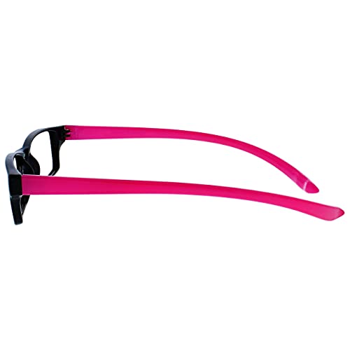 The Reading Glasses Company Gafas De Lectura Negro Neon Rosa Cuello Lectores Valor Pack 3 Mujeres Señoras Rrr20-4 +1,50 3 Unidades 88 g