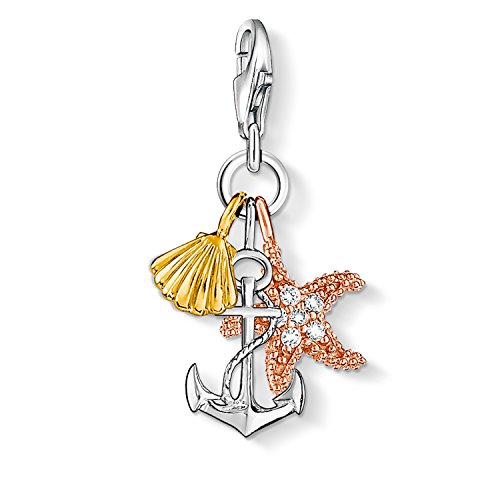 Thomas Sabo - Charm con Cierre para Mujer de Plata de Ley 925/1000 con Zirconia Cúbica