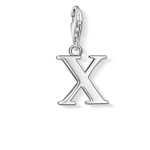 Thomas Sabo - Charm con Cierre para Mujer de Plata de Ley 925/1000, Letra X