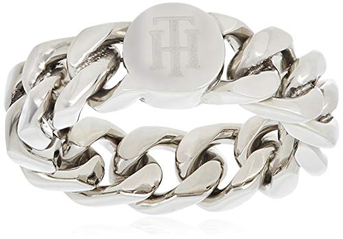 Tommy Hilfiger Anillo clásico de acero inoxidable., Acero inoxidable, Sin piedra