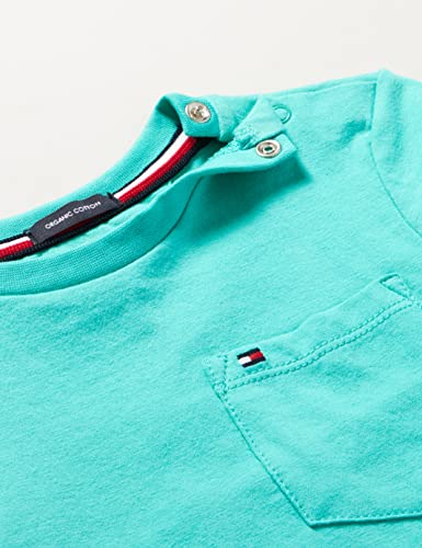 Tommy Hilfiger Essential Pocket tee S/S Camiseta de Punto, Tropic Palm, 10 Años para Niños