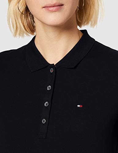 Tommy Hilfiger TH Essential Reg Polo SS Camiseta, Desert Sky, S para Mujer