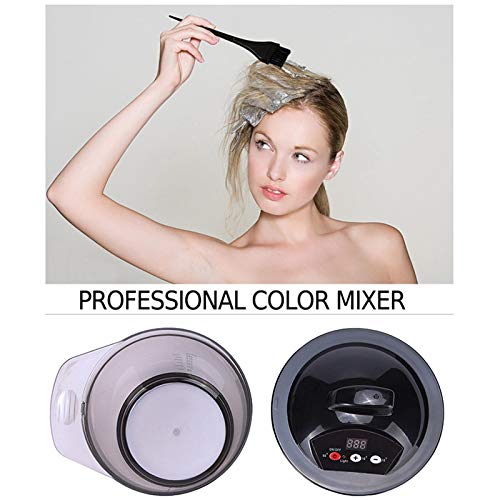 TOOGOO Eléctrico Tinte De Pelo Cuenco Diy Agitador De Cera Para Te？ir El Cabello Mezclador Automático De Plástico Para Pelos Mezcla De Colores Profesional Barro Peluquería 320Ml#Caliente