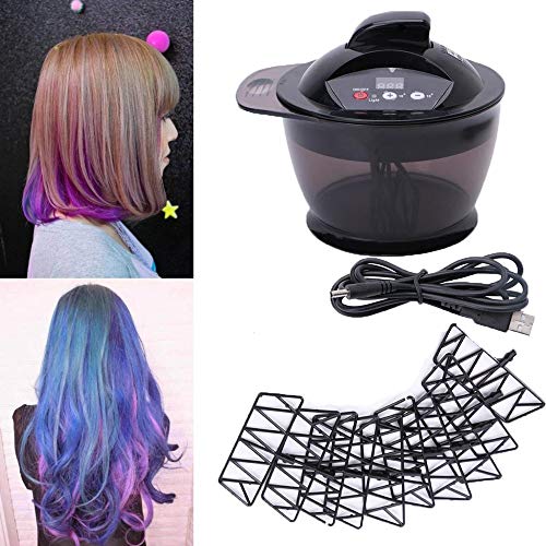 TOOGOO Eléctrico Tinte De Pelo Cuenco Diy Agitador De Cera Para Te？ir El Cabello Mezclador Automático De Plástico Para Pelos Mezcla De Colores Profesional Barro Peluquería 320Ml#Caliente