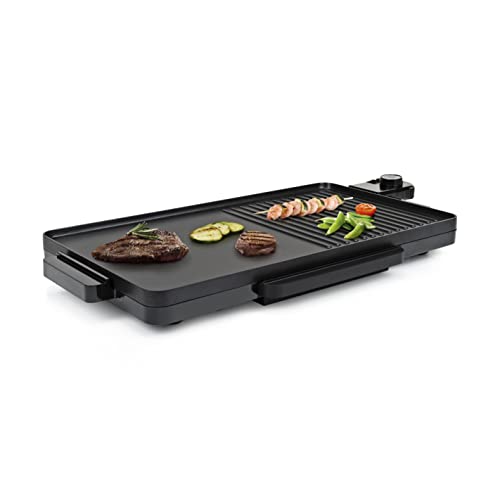 Tristar BP-2750 Plancha – Diseño Moderno – Gran Superficie para cocinar de 49 x 27 cm, 2000 W, Negro