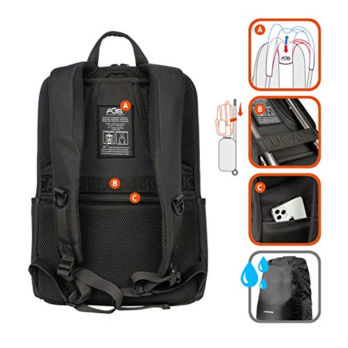 Tucano- Terra Gravity Mochila para Ordenador Portátil 15.6 Pulgadas y Compatible con Macbook Pro 16, Sistema Antigravedad con Reducción de la Carga