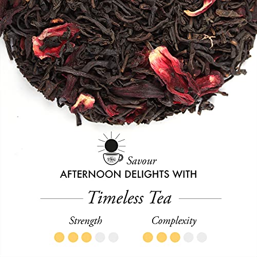 TWG Tea | Timeless Tea, blend de té negro de hoja suelta con hibisco en lata de caviar de regalo de 100 g