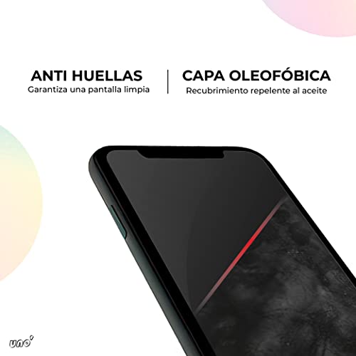 UNO ' 2 Unidades, Protector de Pantalla para iPhone XS, iPhone X Y iPhone 11 PRO, Antiarañazos, Antihuellas, Sin Burbujas, 9H,Resistente a los choques, HD,Vidrio Templado Ultra 3D y Transparent.