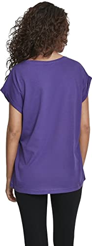 Urban Classics Ladies Extended Shoulders tee Camiseta, Morado (Ultraviolet), L para Mujer