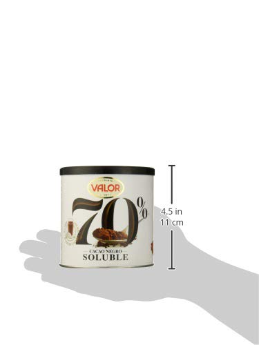 Valor Cacao Soluble Negro 70%, 6 de 300 g (Total 1800 g)