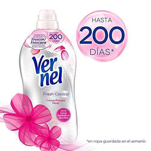 Vernel Suavizante Concentrado para la Ropa Frescor Floral - Pack de 6x70D, Total: 420 Lavados (8.4 L)