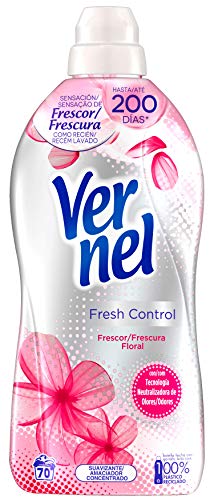 Vernel Suavizante Concentrado para la Ropa Frescor Floral - Pack de 6x70D, Total: 420 Lavados (8.4 L)